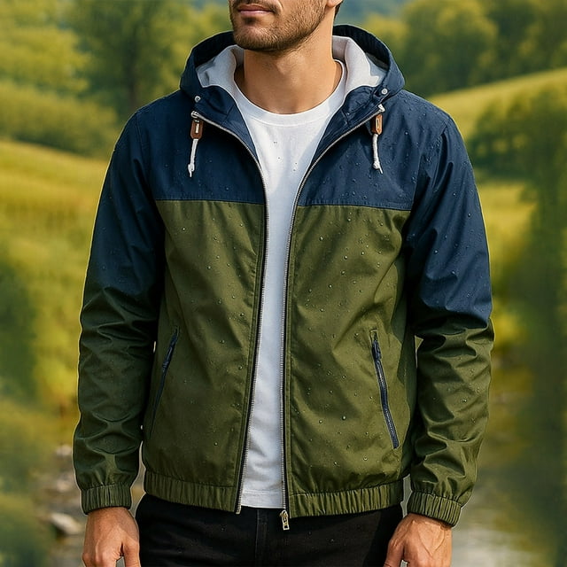 Veste Décontractée à Capuche pour Hommes avec Multiples Poches, Résistante à l'Eau, Manches Longues pour Sport et Entraînement Entraînement Physique