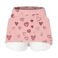 thumbnail image 4 of CPNG Girls Skorts High Waist Athletic Skirts with Shorts Little Girl Casual Heart Print High Waisted Stretchy Sporty Skorts, 4 of 7