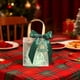 thumbnail image 4 of Bolsa de Regalo Navideña de Plástico Transparente, Verde, con Asa Dorada y Lazo Rojo | Mensaje Especial | Envoltorio de Juguete de Manzana de Caramelo | Bolsa de Regalo para Fiestas, 4 of 6