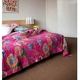 thumbnail image 2 of Indian Handmade Kantha Fruit Floral Print Bedding Bedspread Quilt Throw Pure Cotton Twin/Queen Size Blanket Bed Cover Gudri, 2 of 3