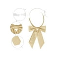 thumbnail image 3 of INSPIRE CHIC Women's Bow Ties Solid Color Western Ribbon Pre-Tied Bowties Champagne One Size, 3 of 6