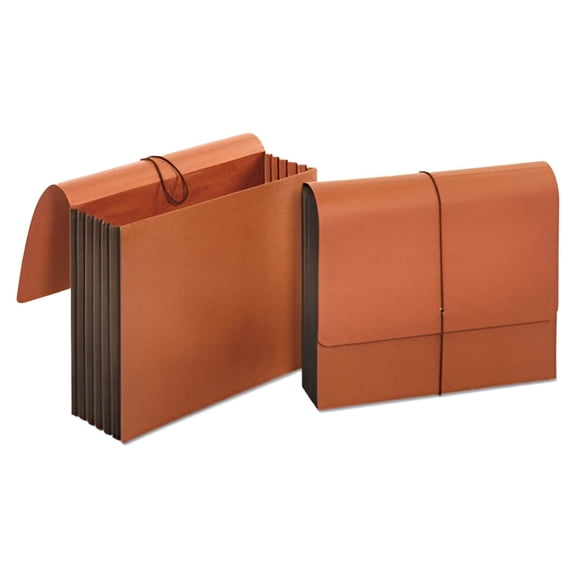 Universal Extra Wide Expanding Wallet with Elastic Cord, Letter, 5 1/4 Inch Expansion, Red -UNV13090