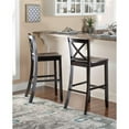 thumbnail image 2 of Linon X-Back 30" High Bar Stool in Black Painted Solid Rubberwood, 2 of 14