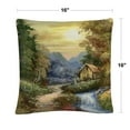 thumbnail image 2 of Tranquility' Rustic Landscape Mountains By Masters Fine Art 16 X 16 Decorative Throw Pillow, 2 of 4