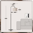 thumbnail image 6 of EDISHINE Modern Arc Floor Lamp with Remote Control for Living Room , 5CCT, Metal Dimmable Pole Lamp with Shade for Bedroom, Office, Bulb Included, Black, 6 of 7