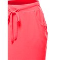 thumbnail image 5 of A2Y Women's Elastic Waist Self Tie Tulip Hem Side Pocket Skirt Neon Coral Pink 2XL, 5 of 5