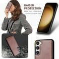 thumbnail image 6 of for Samsung Galaxy S23 Plus PU Leather Detachable Magnetic Wallet Case, Zipper Pocket Card Slots Multifunctional Rugged Full Body Protection Wrist Strap Magnetic Buckle for Galaxy S23 Plus - Brown, 6 of 7