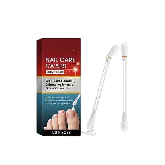 Nail Repair Swabs, Nail Strengthener for Damaged Nails, Portable Nail Repair for Damaged Nails with Nourishing Formula to Hydrate Cuticles and Smooth Rough Textures, 50 Pieces