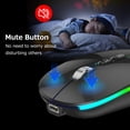 thumbnail image 2 of Mistaha Souris Sans Fil Double Mode 2.4G+Bluetooth5.1, Souris Ergonomique 3 Vitesses Réglable DPI Batterie Lithium Rechargeable 500mAh Intégrée, 2 of 8