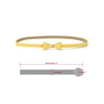 thumbnail image 2 of Extra-Skinny Waist Belt Metal Bow-knot No Buckle Thin Belt for Women Yellow, 2 of 5