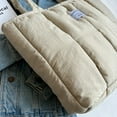 thumbnail image 3 of Btafrte Bolso Hombro Acolchado Algodón Con Asa Superior para Mujer para Viajes Oficina (Beige), 3 of 9
