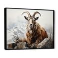 thumbnail image 2 of Designart "Majestic Mountain Goats" Animals Floater Framed Wall Decor, 2 of 7