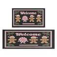thumbnail image 1 of Christmas Kitchen Rug Set of 2 Non Slip Kitchen Mats for Floor,Welcome Christmas Gingerbread Man Candy Kitchen Rugs and Mats for Bathroom,Room Door (47x17+30x17in), 1 of 6