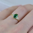 thumbnail image 2 of 8ct Emerald Cut Emerald Ring Sterling Silver Ring Size Trending Holiday Jewelry Gift Lab Grown 14x10mm May Mom Sister, 2 of 3