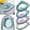 Mix Color(4Pack), variant on Bxaolu Bathroom Toilet Seat Cover Pads, Bathroom Soft Thicker Warmer Stretchable Washable Cloth Toilet Seat Cover Pad, 4PCS
