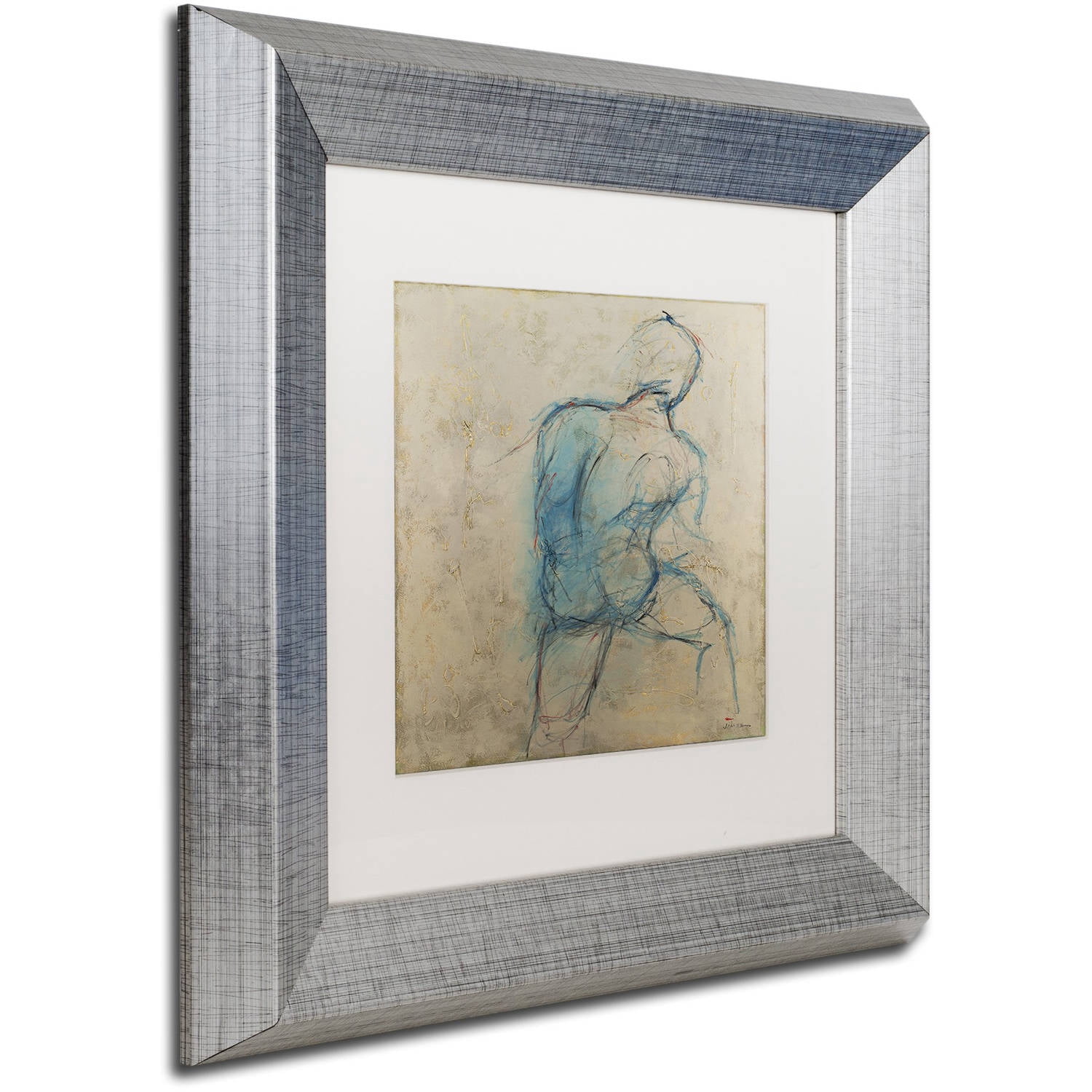 Trademark Fine Art "Iron Man" Canvas Art by Joarez, White Matte, Silver Frame