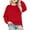 C#Red5862, variant on CAIVO Girls Solid Color Sweatshirt Children Loose Round Neck Long Sleeve Hoodie Pullover Tops Comfort Toddler Daily Wear