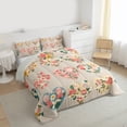 thumbnail image 3 of Feelyou Romantic Love Heart Queen Comforter Set, Vintage Rose Floral Bedding Sets, Fashion Cartoon Theme Reversible Bedding Comforter Set, Breathable Home Decor, 3 Pieces, 3 of 8