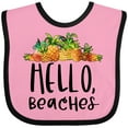 thumbnail image 3 of Inktastic Hello, Beaches Group of Pineapples Boys or Girls Baby Bib, 3 of 4