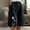 Black, variant on Zedker Shorts for Women Casual Printed Half Shorts Pants Summer Elastic Waist Buttons Casual Pockets Pants Army Green XL