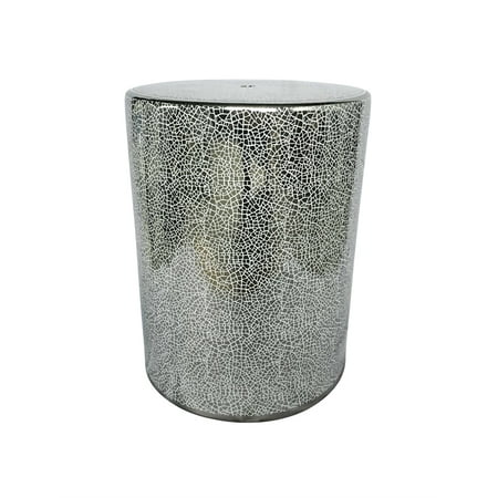 Benzara Unique Decorative Ceramic Garden Stool Silver Walmart Com