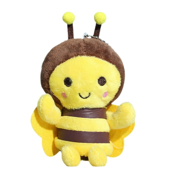 Colgante de abeja de peluche, encantador llavero de abeja de peluche, adorno de llavero de abeja de peluche