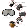 thumbnail image 5 of Motorcycle Goggles Retro Motocross Glasses Scooter ATV Skiing Sunglasses Eyeglasses Anti-UV Cafe Racer Chopper Cycling Racing, 5 of 6