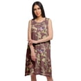 thumbnail image 1 of Moomaya Cotton A-Line Sleepwear For Ladies Round Neck Button Placket Nightdress, 1 of 6