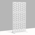 thumbnail image 2 of MAYEERTY 72"x35"x16" Outdoor Privacy Screen with Stand Metal Balcony Decorative Screen,White, 2 of 10
