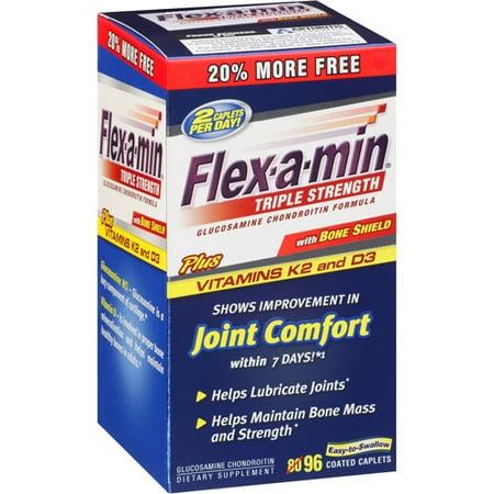 Flex-a-min Triple Strength with Bone Shield Joint Comfort Caplets, 96 Count