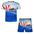 thumbnail image 2 of Vedolay Short Outfits For Men Men's 2 Piece Outfits Tracksuits Short Sleeve and Shorts Sets,Black M, 2 of 3