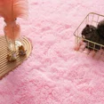 thumbnail image 4 of Lochas Fluffy Shaggy Area Rugs for Bedroom Living Room Big Rug Nursery Carpet Floor Mat Home Decor, 5'X8',Pink, 4 of 7