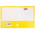 thumbnail image 3 of JAM Paper Glossy 3 Hole Punch Folders, Yellow, 100/Pack, 3 of 4