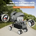 thumbnail image 4 of HUART Double Stroller, can Sit and Lie Down Lightweight Folding Children's Stroller, Gray, 4 of 11