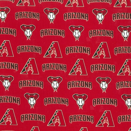 MLB Arizona Diamondbacks 58 100% Cotton Sports Logo Craft Fabric By the Yard Multi-color