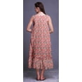 thumbnail image 4 of Bimba Dark Peach Orange2 Floral Leaves & Cypress Cotton Nightgowns For Women Mid-Calf Printed Sleepwear Night Dress XXX-Large, 4 of 6