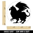 thumbnail image 2 of Regal Griffin Fantasy Silhouette Self-Inking Rubber Stamp Ink Stamper - Yellow Ink - Small 3/4 Inch, 2 of 7