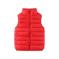 thumbnail image 1 of Gilet Sans Manches pour Enfants, Mélange de Polyester avec Fermeture Éclair et Poche avant, Design Col Rond, Noir, Taille 110 cm, 1 of 6