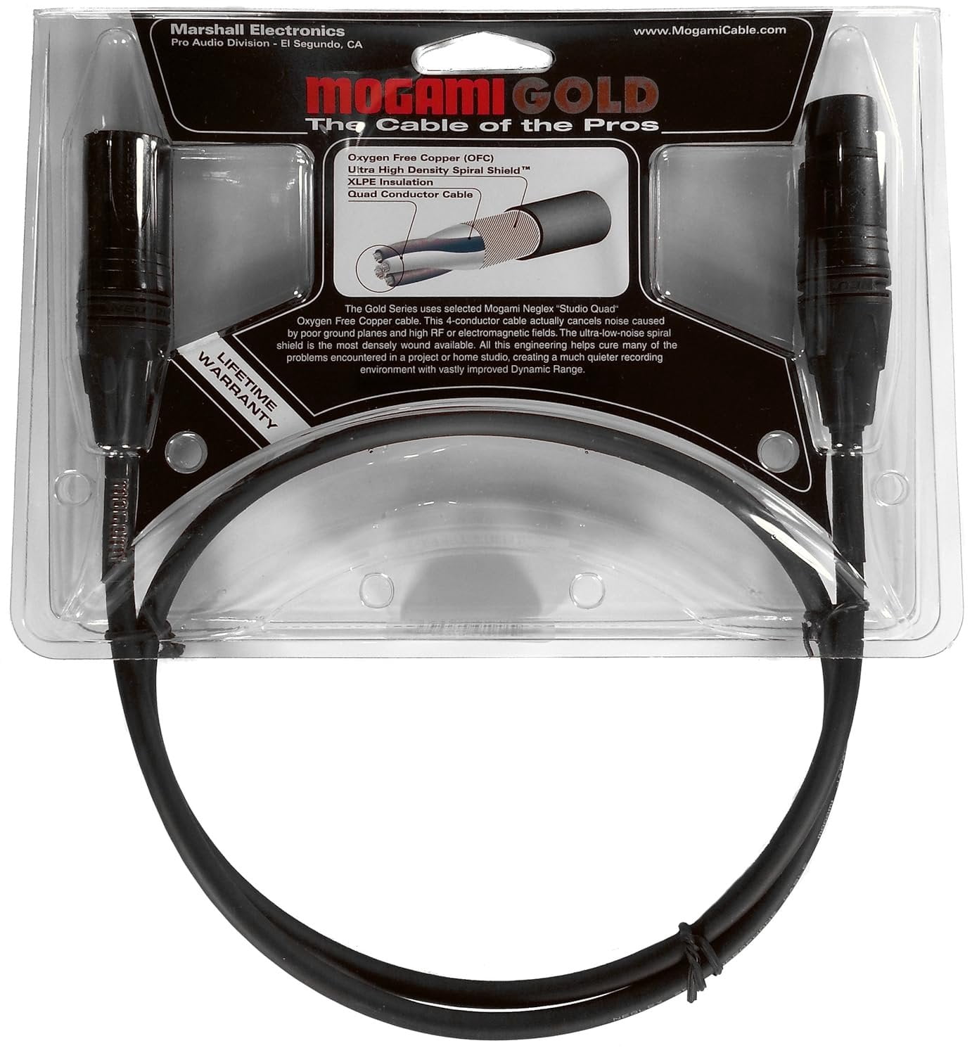 Mogami Gold Studio - Microphone cable - XLR3 to XLR3 - 3 ft - black