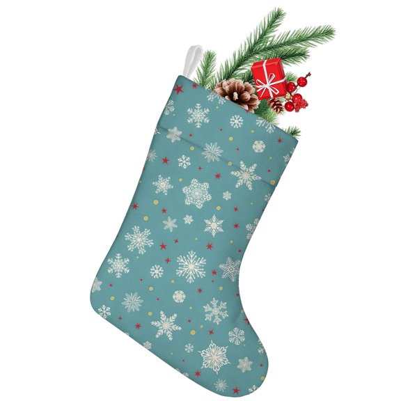 Christmas Stockings,Blue Christmas Snowflake and Star Pattern Stockings Christmas,14.8'' Xmas Stockings,Christmas Party Favors,Christmas Party Decorations,Christmas Stockings Personalized