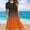 Orange, variant on Sakmal Loose Fit Summer Dresses for Women Basic with Pocket Gradient Comfort Fit Pink Short Sleeve Long Sundress