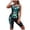 C-Black, variant on felwors Women's 2 Piece Rash Guard Swimsuit Short Sleeve Half-Zip Tropical Print with Knee-Length Swim Shorts Modest Swimwear for Water Sports (Navy, XL)