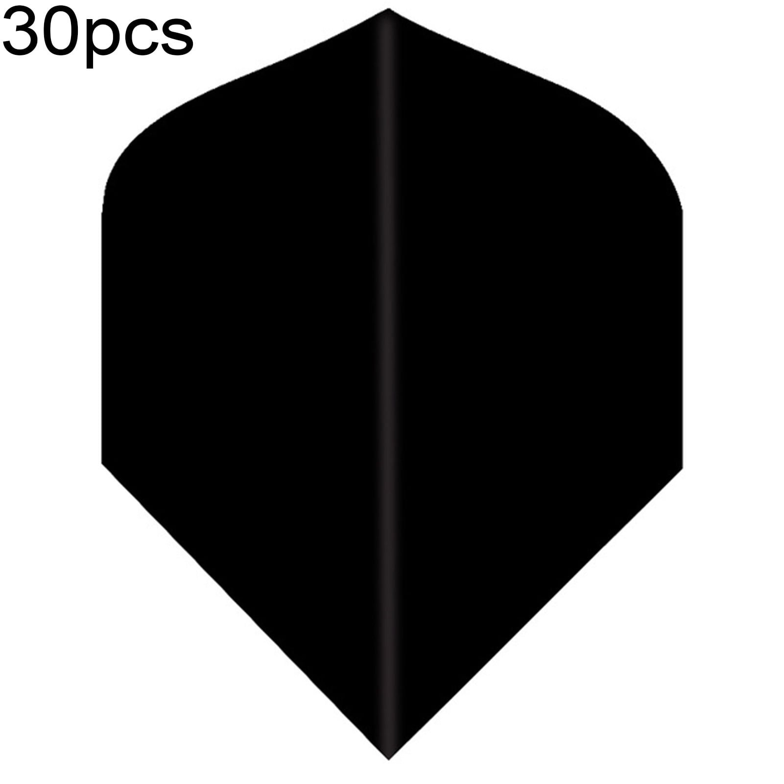 Darts Flights Standard Shape Plain Coloured Black Shiny Pack of 3 Flights 
