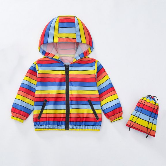 DJDLJWCJ Teen Girls Windproof Jacket Cute Print Zip Up Jacket Long Sleeve Windbreaker Jacket Multicolor Size 8