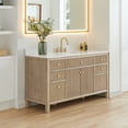 thumbnail image 2 of Cerrito 60" Single Wood Vanity in Nature Oak Engineered Stone Top no Mirror, 2 of 15