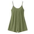 thumbnail image 5 of Umfun Women's Spaghetti Strap Pleated Romper with Flowy Fit - Soft Lightweight Sleeveless Summer Playsuit with Scoop Neck for Beach Vacation & Lounge Wear, 5 of 7