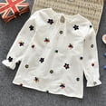 thumbnail image 3 of Spring Kids Baby Girl Long Sleeve Embroidered Floral Blouse Shirt Tops,1-8Y, 3 of 5