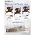 thumbnail image 3 of Ventilador de Techo ZMISHIBO 42" Empotrado con Luz LED Regulable de 20W, 3 of 9