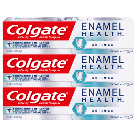 - Colgate Enamel Health Whitening Toothpaste, Clean Mint - 6 Ounce (3 Pack)