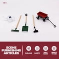 thumbnail image 3 of KAKOWELY 5 Pieces Mini Gardening Tool Model Wood Assorted Color Garden Scene Accessories Mini House Style, 3 of 8